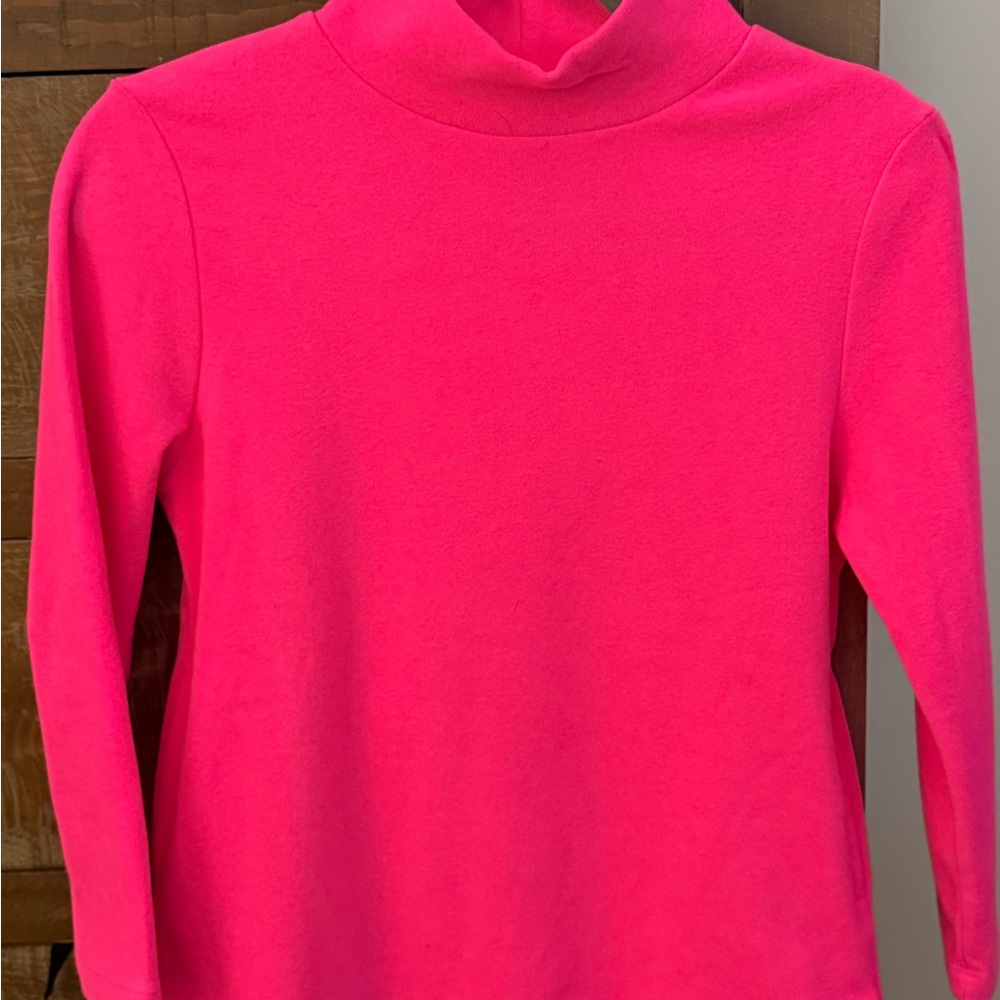 Dudley Stephens Kids Neon Pink Turtleneck Sweatshirt